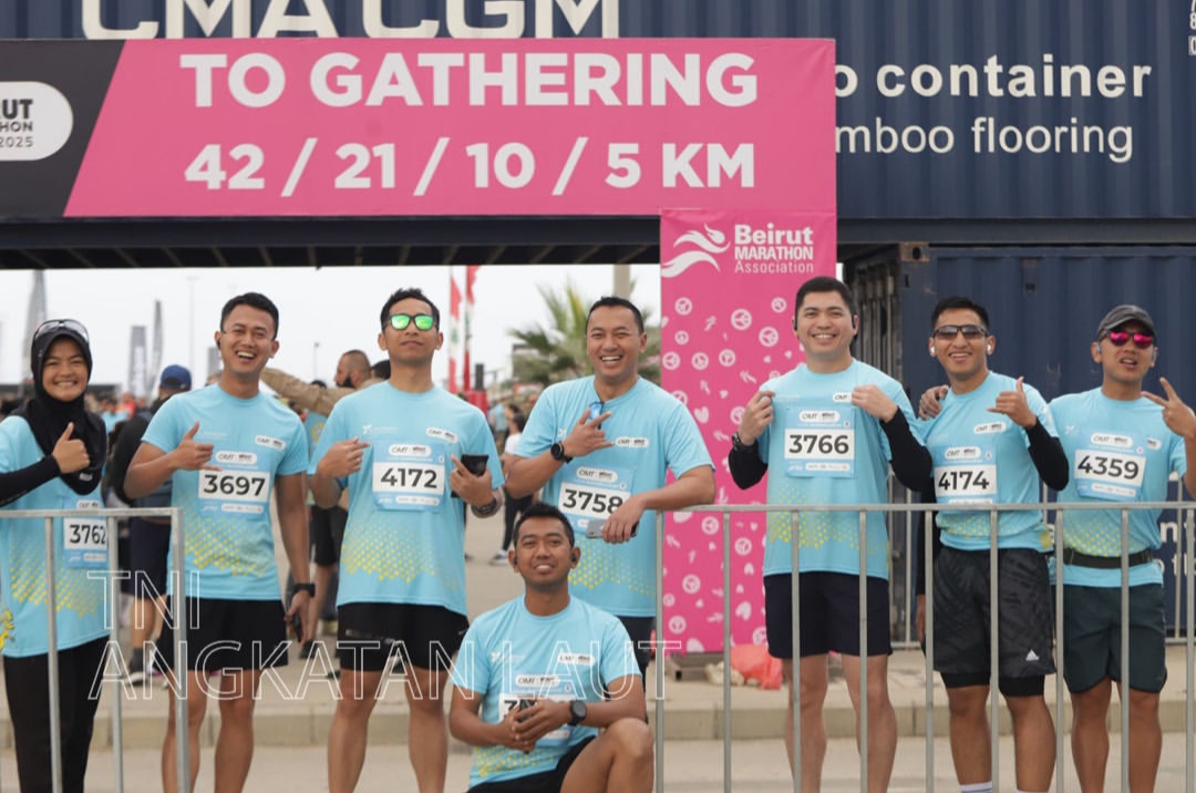 Satgas TNI UNIFIL Berlari untuk Perdamaian di Beirut Marathon 2025, Dukungan Penuh dari Laksamana Muhammad Ali