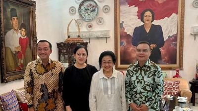 Pertemuan yang berlangsung di kediaman Megawati di Jl Teuku Umar, Menteng, Jakarta Pusat, diposting melalui akun Instagram @prasetyo_hadi yang ditautkan dengan akun @sufmi_dasco
