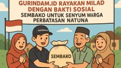 Gurindam.id Rayakan Milad dengan Bakti Sosial, Sembako untuk Senyum Warga Perbatasan