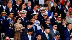 Kepala Staf Angkatan Laut (Kasal) Laksamana TNI Dr. Muhammad Ali turut mendampingi Presiden Indonesia Prabowo Subianto