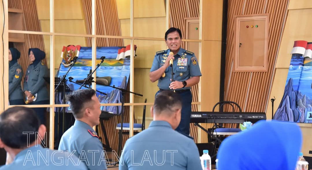 Laksamana TNI Dr. Muhammad Ali dalam Laporan Korps Kenaikan Pangkat Pati, Acara berlangsung di Wisma Elang Laut, Jakarta Pusat, Selasa (8/7).  