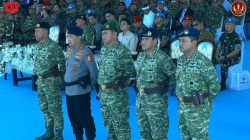 Kepala Staf Angkatan Laut (KASAL) Laksamana TNI Dr. Muhammad Ali bersama seluruh unsur pimpinan TNI