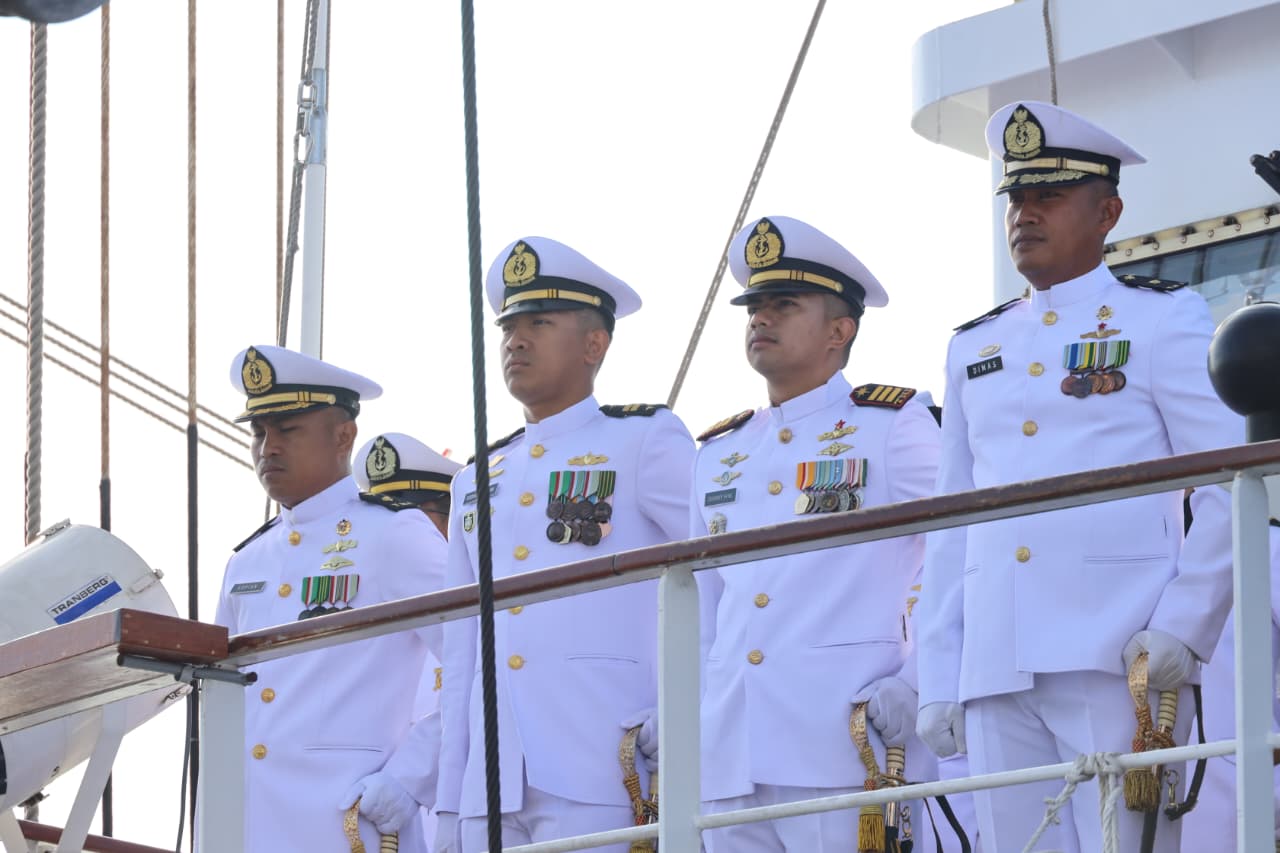 Prajurit Jalasena yang tergabung dalam Satgas Muhibah Diplomasi Duta Bangsa Kartika Jala Krida (KJK) 2025