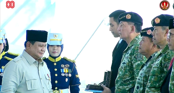 Tangkapan layar streming Puspen TNI