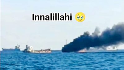 Foto insiden Pemilik Kapal MT 108 Berbendera Singapura