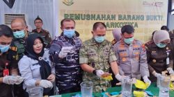 TNI AL Perkuat Sinergi, Barang Bukti Narkotika Senilai Miliaran Rupiah Dimusnahkan di Tanjungpinang