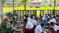 Dukung Anak Perbatasan Sehat dan Cerdas, Satgas Yonif 733 Masariku Luncurkan Program Gizi di Papua