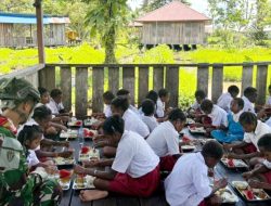 Dukung Anak Perbatasan Sehat dan Cerdas, Satgas Yonif 733 Masariku Luncurkan Program Gizi di Papua