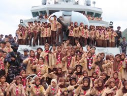 Danlanal Ranai Pimpin Pembinaan Saka Bahari di KRI TOM 357, Tanamkan Cinta Bahari Generasi Muda Natuna