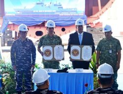 Teguhkan Kemandirian Alutsista, TNI AL Resmi Mulai Pembangunan Kapal Patroli OPV di Batam