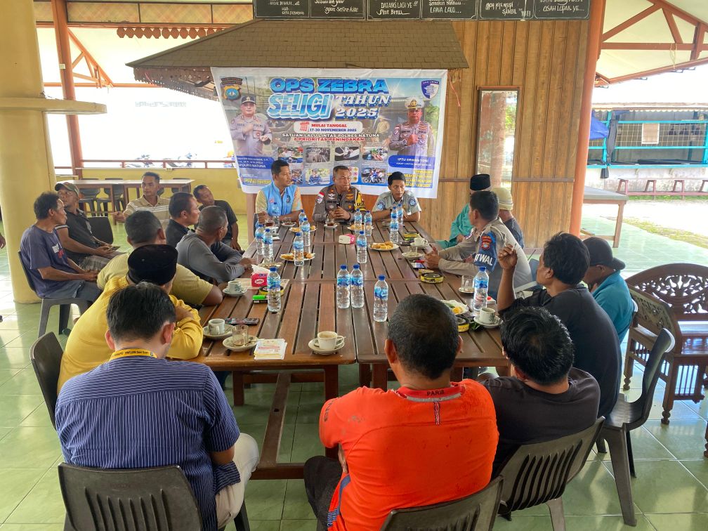 Jasa Raharja Cabang Natuna bersinergi dengan Satlantas Polres Natuna dan Komunitas Angkutan Darat