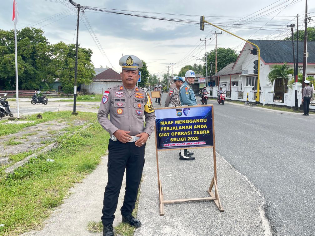 Polres Natuna gelar Operasi Zebra Seligi 2025 di Simpang Masjid Al-Jami'