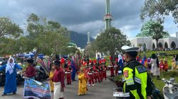 Satlantas Polres Natuna Sukses Amankan Pawai HUT PGRI 80, Ciptakan Kondisi Lancar dan Kondusif