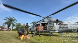 Helikopter Panther TNI AL Terobos Banjir Aceh Tamiang Sukses Distribusikan Bantuan Darurat