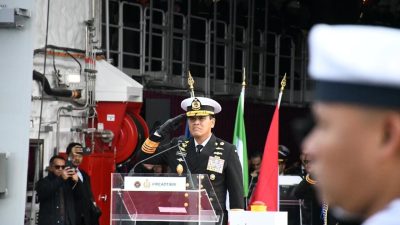 Kepala Staf Angkatan Laut (Kasal) Laksamana TNI Dr. Muhammad Ali yang mewakili pemerintah Indonesia menegaskan bahwa kehadiran KRI Prabu Siliwangi-321