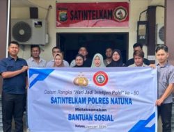 Polres Natuna Gelar Bakti Sosial Sambut Hari Jadi Intelijen Polri ke-80, Diawali Penyerahan Sembako