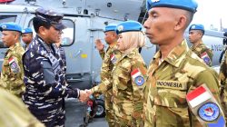 KRI Sultan Iskandar Muda Pulang 120 Prajurit TNI AL Pahlawan Perdamaian Disambut Langsung Kasal