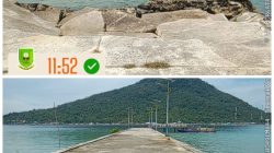 Pelabuhan Nyet-nyet di Desa Tj. Batang, Pulau Tiga.