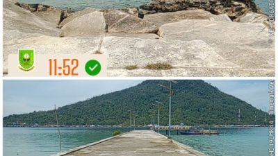 Pelabuhan Nyet-nyet di Desa Tj. Batang, Pulau Tiga.