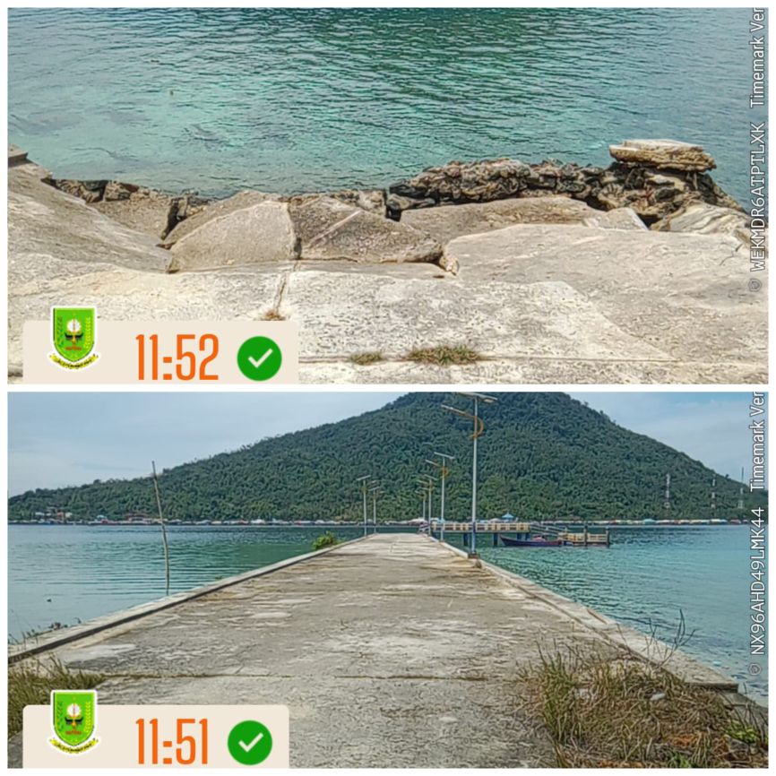 Pelabuhan Nyet-nyet di Desa Tj. Batang, Pulau Tiga.