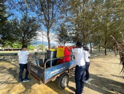 Lanal Ranai Gelar Aksi Bersih Pantai Piwang, Wujud Nyata Komitmen TNI AL Jaga Kelestarian Pesisir Natuna