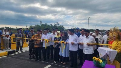 peresmian Jembatan Semala yang berada di Kecamatan Bunguran Utara, Kabupaten Natuna, Jumat (3/4/2026).