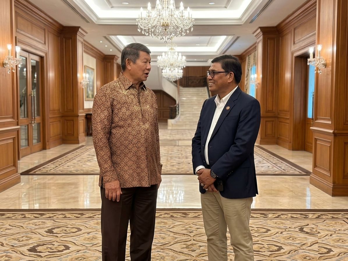 Ketua Umum APPMBGI, Abdul Rivai Ras bersama Ketua Penasehat Hashim Djojohadikusumo