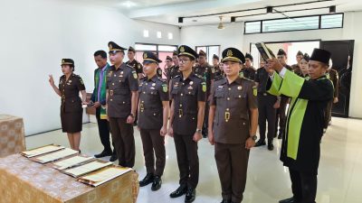 Kejaksaan Negeri (Kejari) Natuna menggelar Upacara Pengambilan Sumpah Jabatan