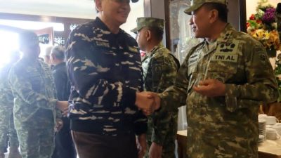 kedatangan Menteri Pertahanan (Menhan) Republik Indonesia, Sjafrie Sjamsoeddin, dalam rangkaian Latihan Operasi Gabungan Bantuan Kesehatan Sensus (Latopslagab Baksensus) 2026.