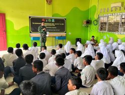 Kodim 0318 Natuna Gelar Penyuluhan Bela Negara di SMP 1 Piasan, Semangat TMMD ke 128 Anambas