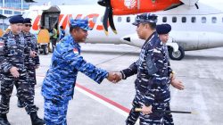 Perkuat Sinergi di Perbatasan, Danlanud RSA Natuna Sambut Hangat Kunjungan Kerja Pangkoarmada I