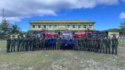 Sinergi Tangguh Batalyon Komposit 1 Gardapati dan Damkar Natuna, Asah Kemampuan Tangani Kebakaran dan Bencana