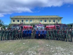 Sinergi Tangguh Batalyon Komposit 1 Gardapati dan Damkar Natuna, Asah Kemampuan Tangani Kebakaran dan Bencana