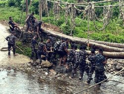 TNI AL Bangun Jembatan Gantung di Maluku, Wujud Nyata Konektivitas dan Kemanunggalan dengan Rakyat