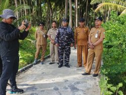 TNI AL Natuna Dampingi Survey Topografi KKP Pembangunan Kampung Nelayan Merah Putih di Midai