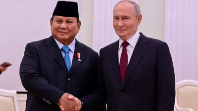 Presiden Republik Indonesia, Prabowo Subianto, menggelar pertemuan dengan Presiden Federasi Rusia, Vladimir Putin, di Istana Kremlin pada Senin, 13 April 2026. (Foto: BPMI Setpres)