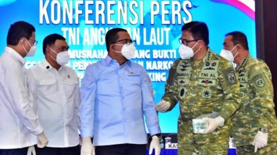 Tim Gabungan TNI Angkatan Laut bersama Polri, Bea Cukai, BNN, Dan BIN. pada tanggal 6 Agustus 2026 lalu. Acara tersebut dilaksanakan di Mako Kodaeral IV. Batam (12/8/2026).
