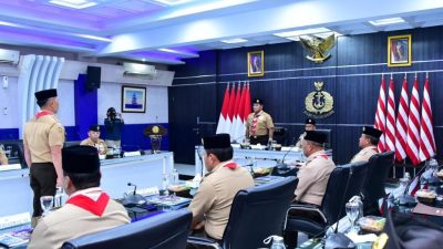 Kepala Staf Angkatan Laut (Kasal) Laksamana TNI Dr. Muhammad Ali secara resmi membuka Rapat Pimpinan (Rapim) Penyelenggaraan Pembinaan Saka Bahari