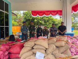 Sinergi TNI AL BKHIT Natuna Gagalkan Penyelundupan 3 Truk bawang Ilegal di Pelabuhan Penagi