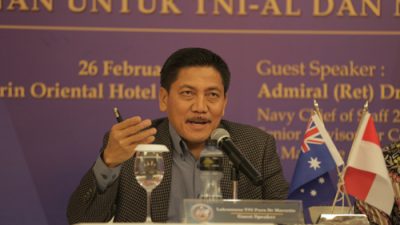 Laksamana TNI (Purn) Prof. Dr. Marsetio. Guru Besar Universitas Pertahanan dan Mantan Kepala Staf Angkatan Laut.