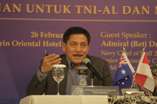 Laksamana TNI (Purn) Prof. Dr. Marsetio. Guru Besar Universitas Pertahanan dan Mantan Kepala Staf Angkatan Laut.
