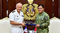 Kepala Staf Angkatan Laut (Kasal) Laksamana TNI Dr. Muhammad Ali menerima kunjungan kehormatan Inspektur Jenderal Angkatan Laut Prancis