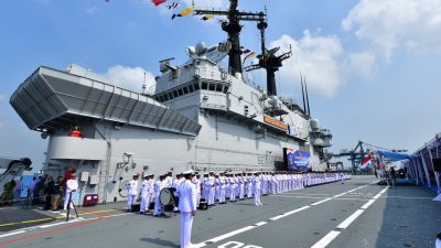 KRI Sriwijaya (SWJ)-100 resmi memperkuat pertahanan maritim Indonesia setelah diresmikan dan masuk jajaran TNI Angkatan Laut pada Kamis (24/9/2026).