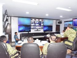 Demi Kedaulatan Laut Indonesia, Pangkoarmada II Ikuti Arahan Langsung Pangkoarmada RI via Vicon