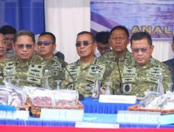 TNI AL Musnahkan 4.364 Cartridge Vape Narkoba di Lampung, Panglima Koarmada RI Turun Langsung